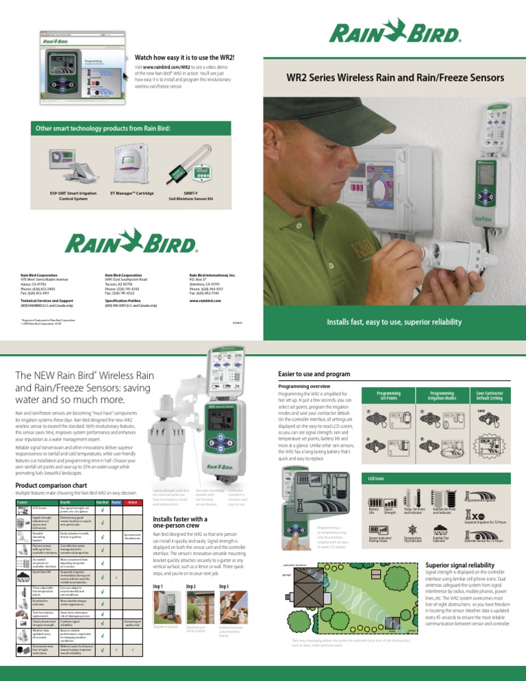 WR2 Series Wireless Rain and Rain/Freeze Sensors Watch How Easy It Is