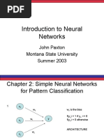 Introduction To Neural Networks: John Paxton Montana State University Summer 2003