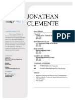 Jonathan Clemente Resume
