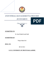 Industrial Management Process Economics Class Activity