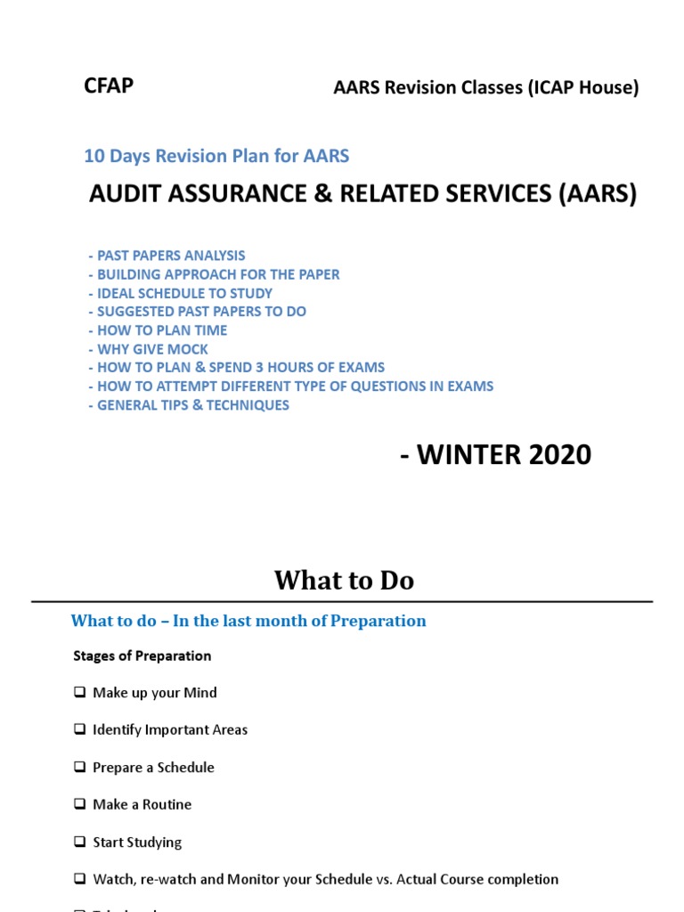 AARS Exam Preparation Guide | PDF | Audit | Accounting