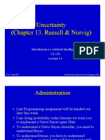 Uncertainty (Chapter 13, Russell & Norvig)