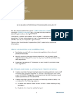 Standard Operating Procedures Covid 19: CIDESCO Sections, CIDESCO Schools CIDESCO Members