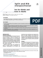 Laryngeal Split & Rib Cartilage Interpositional Grafting