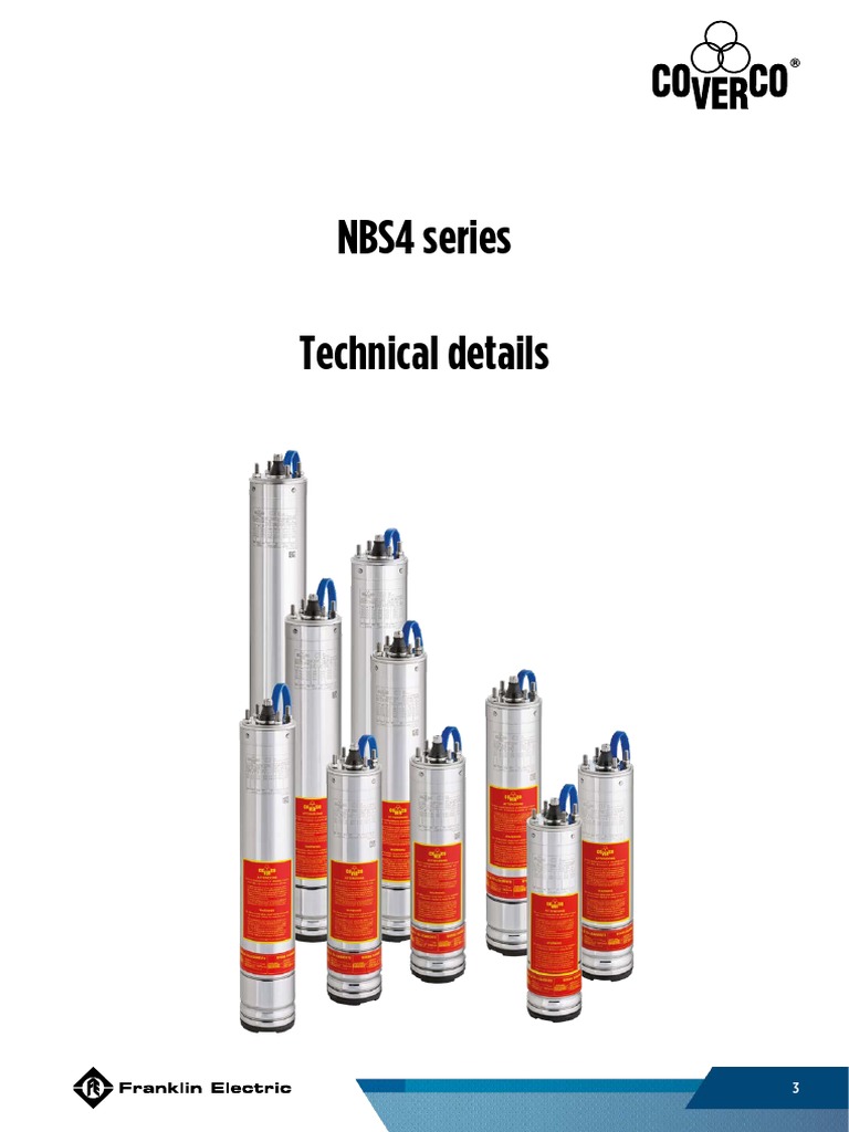 Nbs-4-Inches-Motors - Franklin - Coverco | PDF | Electric Motor | Pump