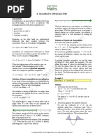 Quadratic Inequalities PDF