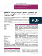 Enhancing Nutrition-Related Literacy, Knowledge and Behavior Among University Students A Randomized Controlled Trial PDF