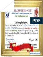 Certificate For DR OMKAR PRASAD BAIDYA For - Quiz Competition On The Con...