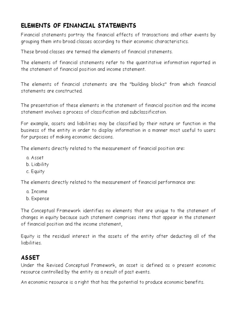 Chapter 5 Elements of Financial Statements PDF Expense Equity