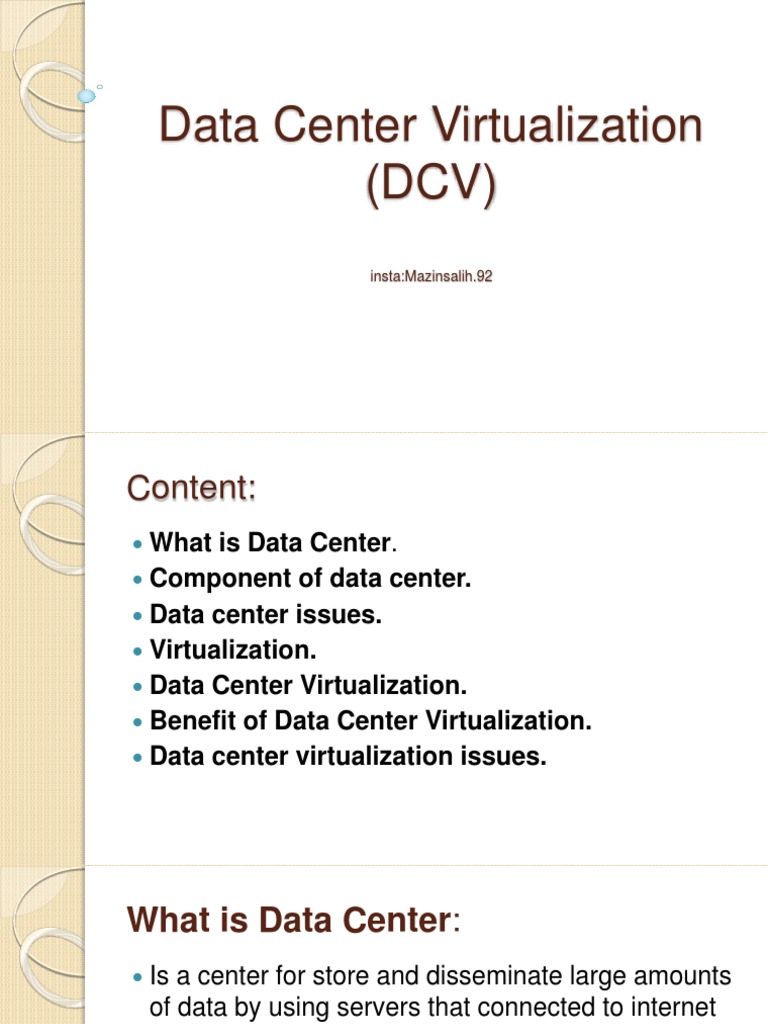 Data Center Virtualization (DCV) : Insta:mazinsalih.92 | PDF ...