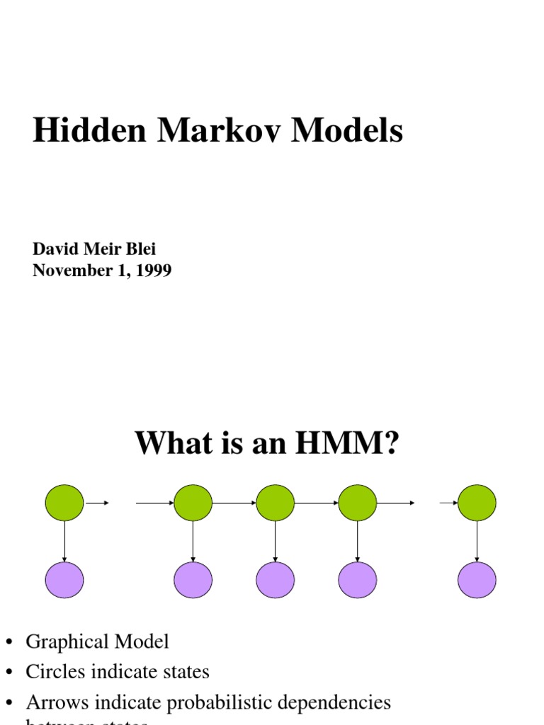 Hidden Markov Model HMM | PDF | Cybernetics | Applied Mathematics
