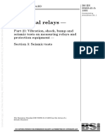 [BS EN 60255-21-3-1995] -- Electrical relays. Vibration, shock, bump and seismic tests on measuring relays and protection equipment. Seismic tests