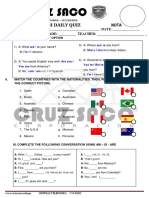 Cruz Saco: English Daily Quiz