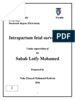 Intrapartum fetal surveillance