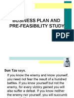 Business Plan and Pre-Feasibility Study