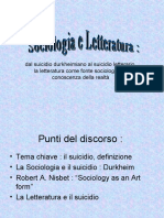 Presentazione PPT Sociologia e Letteratura