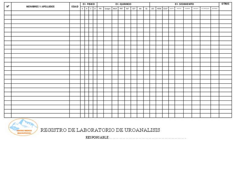 Formato de Laboratorio Uroanalisis PDF