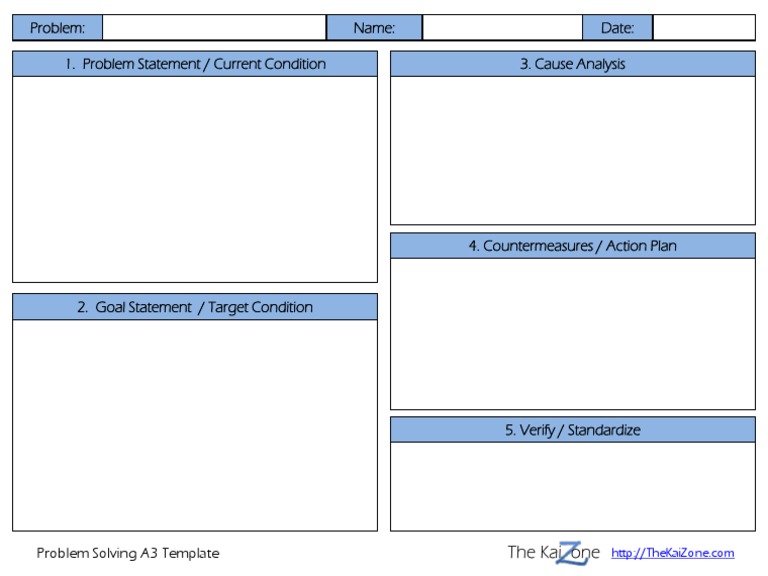 Problem Solving A3 Template PDF | PDF