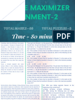 Score Maximizer Assignment-2: Time - 80 Minutes