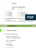 1 Singular Subject Pronouns: Plural Subject Pronouns