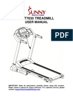 Sf-T7635 Treadmill: User Manual