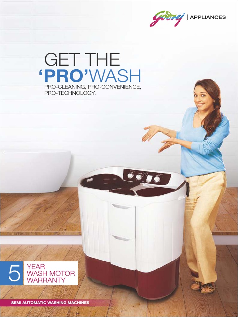 Godrej Semi Automatic Washing Machines PDF Washing Machine Nature