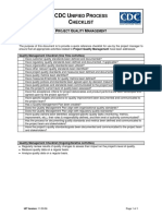 CDC UP Quality Management Checklist PDF