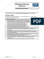 CDC UP Requirements Management Checklist