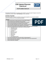 CDC UP Test Planning Checklist