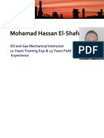 Mohamad Hassan El-Shafey: Oil and Gas Mechanical Instructor 11 Years Training Exp.& 13 Years Field Experience