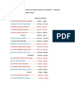 Horario de Atencion A Padres de Familia en Entrega de Informes Iv Bimestre