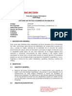 Inglés Con Fines Gnrales y Académicos III 2020-2 Lunes