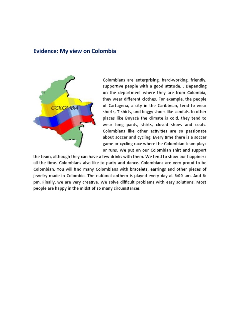 Evidence My View On Colombia | PDF
