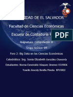 Big Data en Las Ciencias Económicas