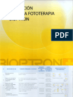 Aplicaciones de folleto de lider en fototerapia Bioptron