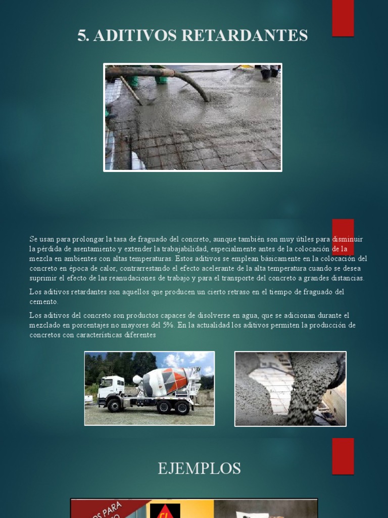 Aditivos Retardantes PDF Hormigón Cemento