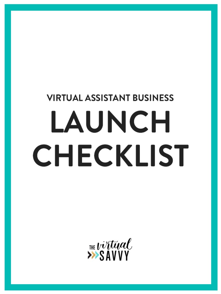 Launch Checklist: Virtual Assistant Business | PDF