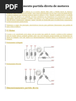 Dimensionamento partida direta de motores