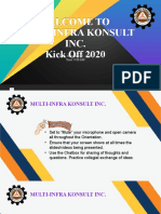 MIK Inc. 2020 Kick Off Orientation