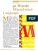 In The Macedonian Language: Foreign Words