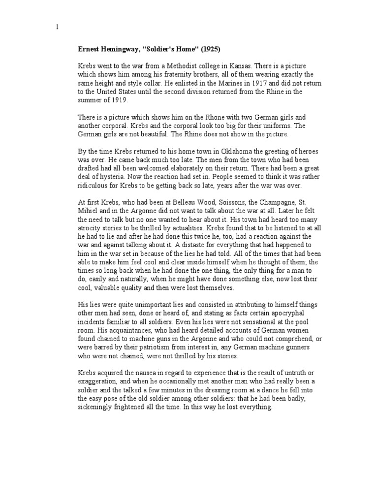 Soldier's Home PDF