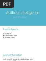 Artificial Intelligence: Lecture 1: Introduction