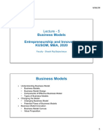Business Models Entrepreneurship and Innovation KUSOM, MBA, 2020