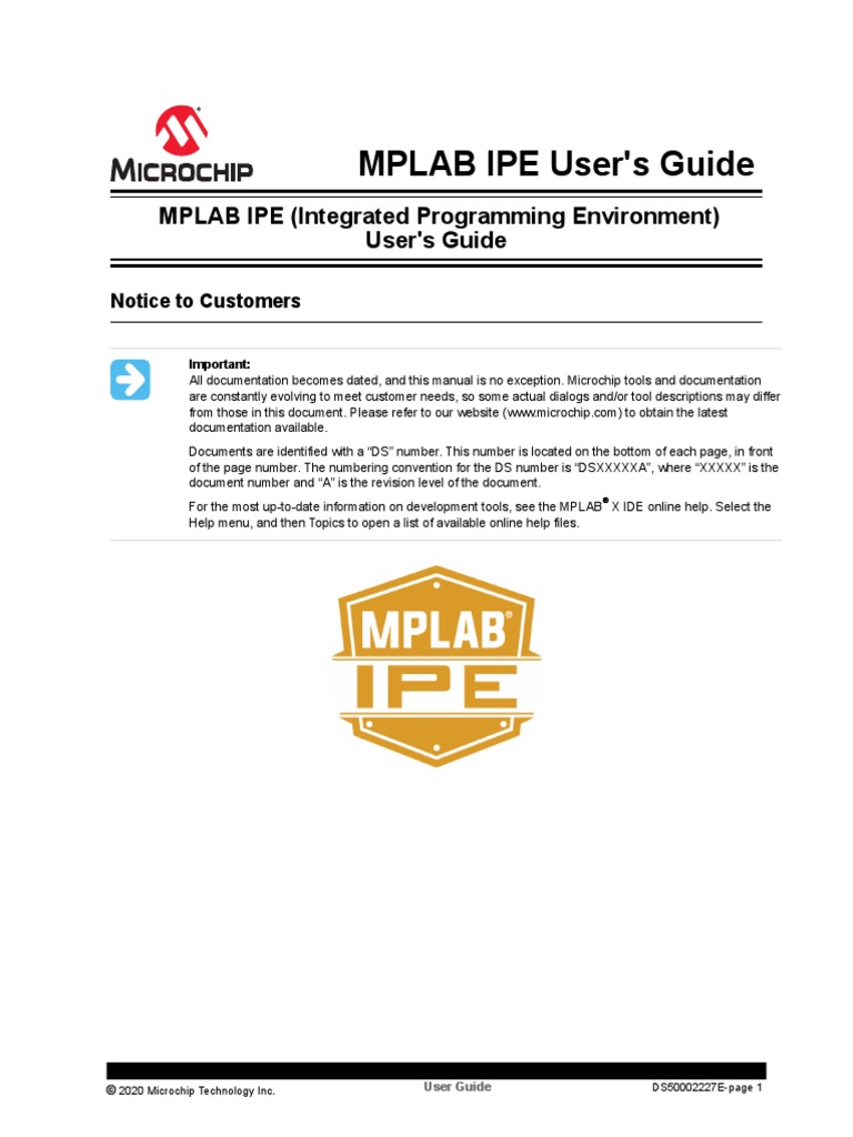 MPLAB IPE User's Guide | PDF | Integrated Development Environment ...