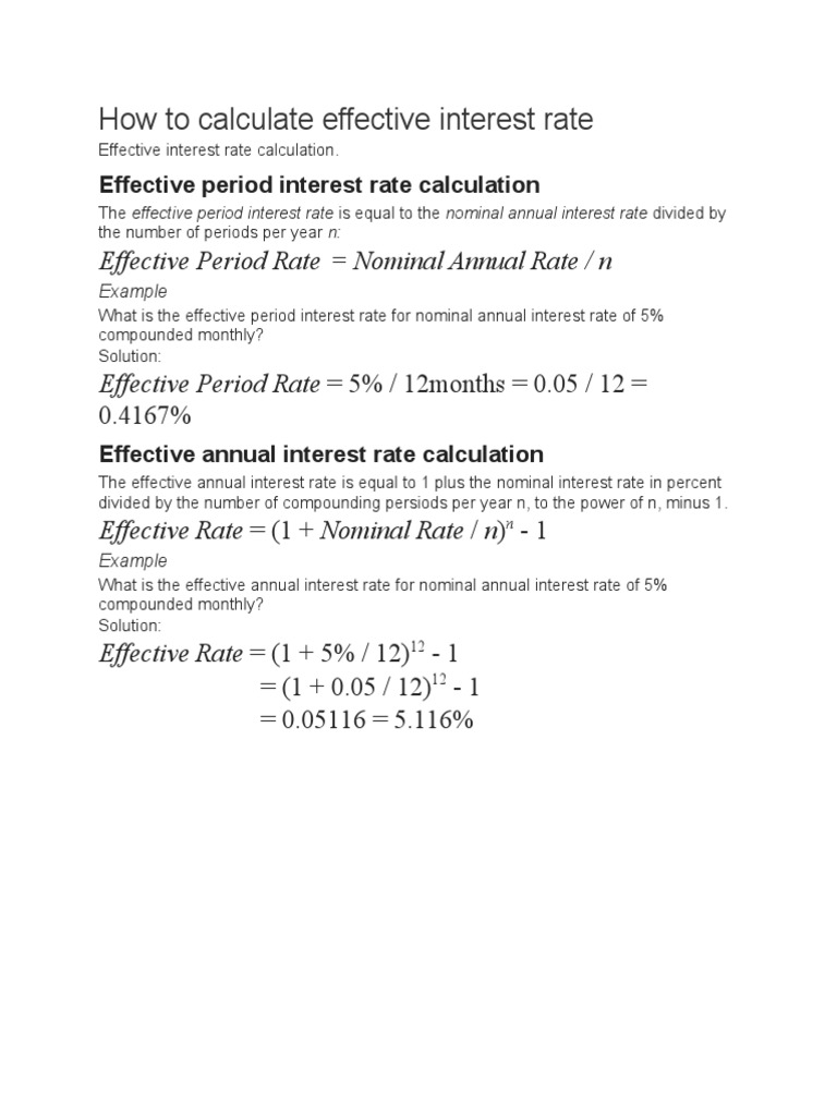 Effective Interest | PDF