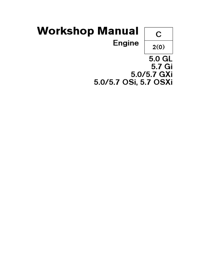 Volvo Penta 5.05.7 GL Gi GXi OSXi Engines Manual (En