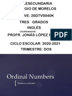 Ordinal Numbers 1°, 2°, 3°