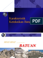 Karakteristik ketekbikan batuan