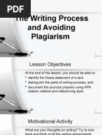 4.1 The Writing Process & Avoiding Plagiarism