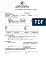 Department of Education: Deped Region 7 Covid-19 Assessment Form (Decaf)